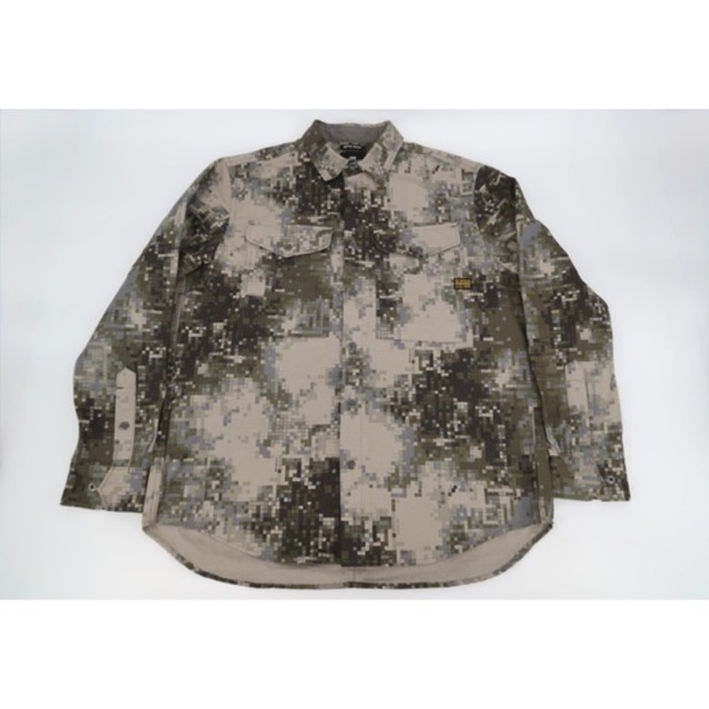 G-Star RAW Cargo Pocket‎ Regular Shirt Mens XL Green Digital Camo Button Down